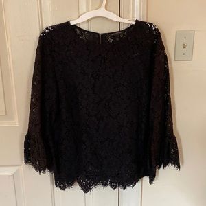 Lace Banana Republic Blouse - bell sleeves - size XL
